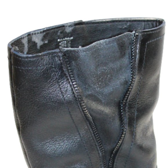 Liberto Black Vintage Style Leather Harness Mid-Calf Moto Boot, Size 37 … - Picture 5 of 10